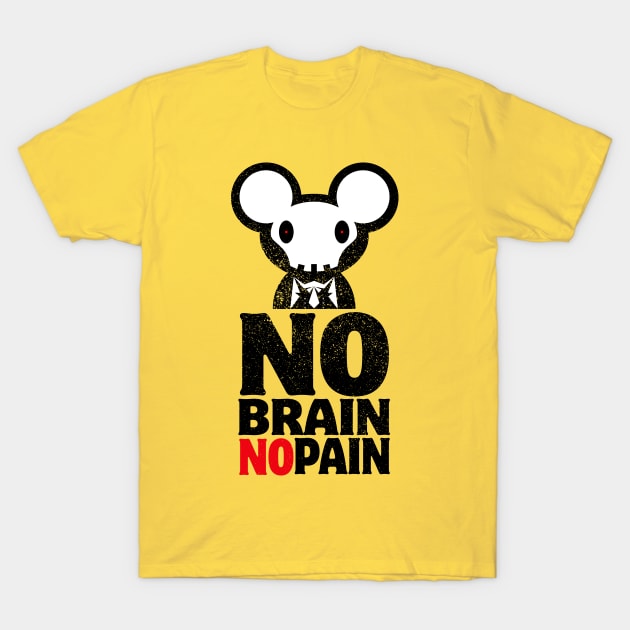 No Brain No Pain - Halloween custom T-Shirt by Fusion Designs